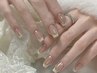 ミラーフレンチネイル　¥6980