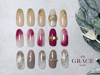 グレース ネイルズ(GRACE nails)/ニュアンスミラーネイル