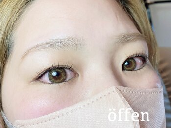 オッフェン アイブロウ アイラッシュ ネイル(offen)/上下まつ毛パーマ/パリジェンヌ