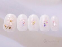 ネイルメゾン 渋谷店(NAIL MAISON)/ラメチークお花ぷっくり¥6500