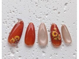 クラシックひまわりネイル