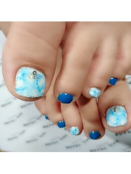 ネイルトレード 西荻窪店(NAIL TRADE)/タイダイネイルラメ囲み