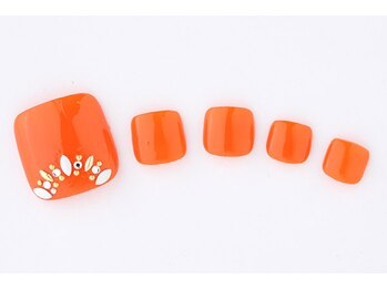 エムスラッシュネイル 本牧店(M SLASH)/ビビットオレンジネイル