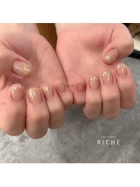 夏の上フレンチネイル