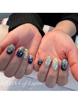 リオッサ オブ ラグーン(RIOSSA of Lagoon)/ワンホンネイル×ラメグラ