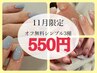 【オフ無料/新規】11月平日限定！シンプルネイル　¥5827→¥550