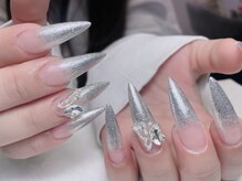 メオネイル(MEO NAIL)/チップ長出しラメグラデーション