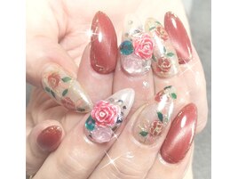 レッドマグネット&バラネイル♪