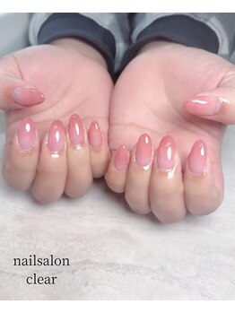 クリアー(clear)の写真/毎回全メニューオフ、付け直し込み！育成サロンの健康、爪の形にこだわった艶ナチュラル・オフィス向け！