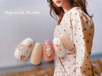 アグニークリッシェ(Agunik Riche)/【押し花ネイル】