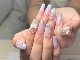 ラベンダーグラデ × リボン