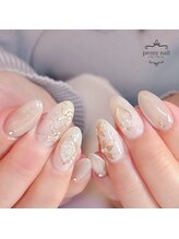 ピオニーネイル(peony nail)/エレガントなミラーフラワー