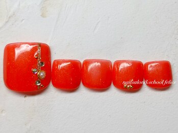 フェリーチェ(nail salon＆school felice)/フットネイル/定額制8800円/瑞江