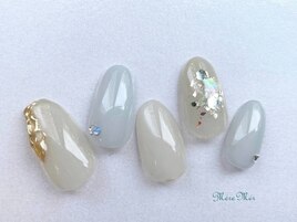 シェル＆ミラーアートネイル