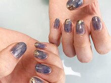 ミエルネイル 天神大名(miel nail)/お客様ハンド：ニュアンスネイル