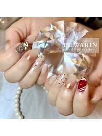 バレンタインネイル