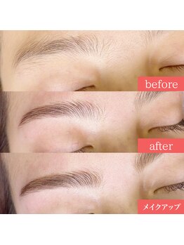 シュクレ 柳津店(beauty salon shucre)/毛流れを整えて見違える眉に♪