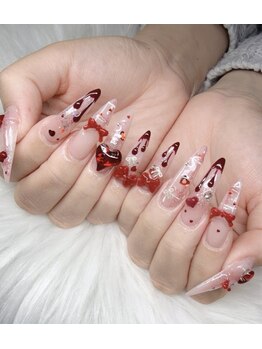 クイーンネイル 新宿(Queen nail)/長さ出し　デザイン放題