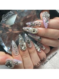 #ゴテゴテネイル#ピアスネイル