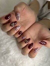 ツイード×ボルドー
