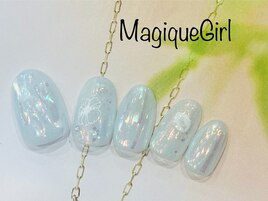 【爽やかオーロラ＆お花】