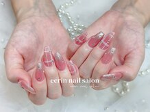 エクラン 錦糸町(ecrin)/#チェックネイル#ワンホンネイル