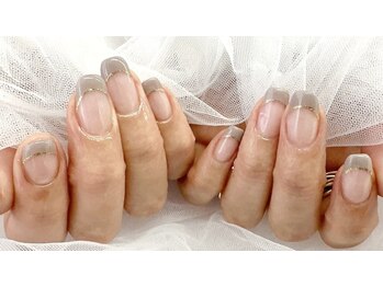 上品フレンチ★ラメライン付き