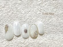 ルークネイル 恵比寿店(LUKE NAIL)/ホワイトニュアンス冬ネイル　