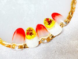 秋のもみじネイル