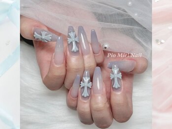 ピオミエルネイル 新宿(pio miel nail)/クロムグレージュネイル