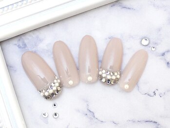 ネイルサロンフォーユー(for u)/パール×ストーン♪￥５９８０