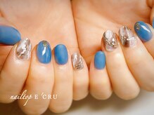 ネイルトップエクル(nail top E CRU)/大理石風