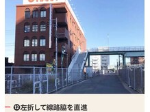 アシタ 柏店(ASHITA)/左折して線路脇を直進