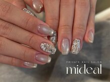 ミディール(mideal)/ブルーツイードネイル