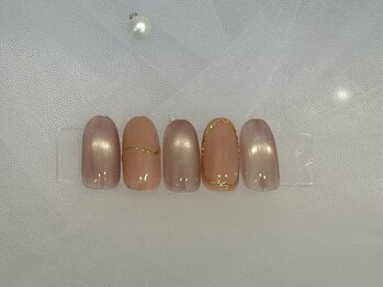latte.nail【ラテネイル】[富山ネイル/ワンカラー/マグネット/フィルイン/長さだし]/定額デザイン　A