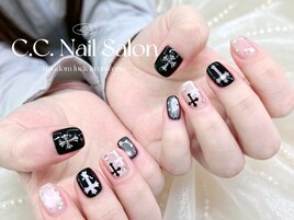 ブラック×クロスネイル