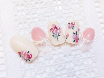 ネイルコレクション ピンク(Nail Collection Pink)/ジェル放題★手描き薔薇
