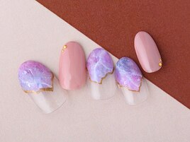 天然石フレンチネイル