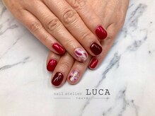 ネイルアトリエルカ(nail atelier LUCA)/W-468 シェラック大理石ネイル