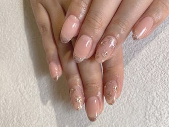 オーク 戸塚(OAK)/ラメフレンチ×ミラーflower