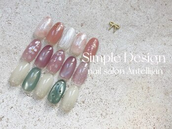 ネイルサロンアンテリジャン 大宮(Antellijan)の写真/パラジェル正規取扱店☆【定額ネイルデザイン¥6980】オフィスに人気の美肌カラーやデザインも豊富♪