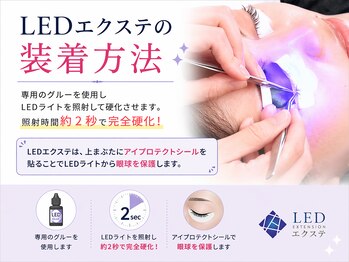 まつげ屋リュ( Ly)/LEDエクステの装着方法