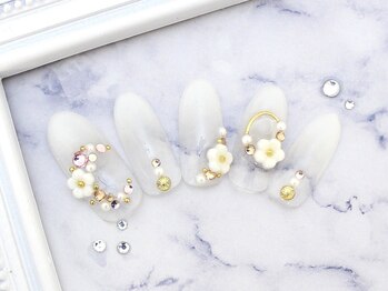 ネイルサロンフォーユー(for u)/きらきらフラワー￥７９８０