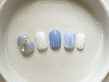 カラ ネイル 中津店(calla nail)/ふんわり大理石風ニュアンス
