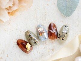グリーンフレンチ☆べっ甲大理石