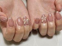 インク(inc)/ラメフレンチ リボンネイル