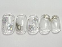 ネイルメゾン 渋谷店(NAIL MAISON)/ぷっくりホロお花¥4500
