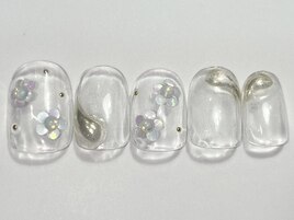 ぷっくりホロお花¥4500