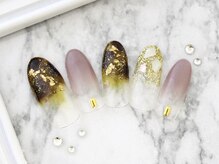 ネイルサロンフォーユー(for u)/大人べっこうキャメル￥６９８０