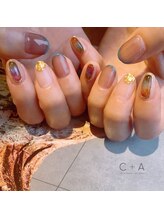 シープラスエー(C+A)/ビジューアートが目を引く